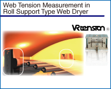 Web Tension Measurement in Roll Support Type Web Dryer