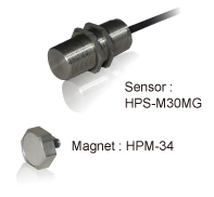 Foto: Sensor: HPS-M30MG / Magnet: HPM-34
