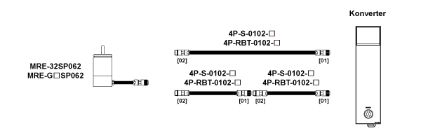 Sensorenverlängerungskabel 4P-S-0102/4P-RBT-0102