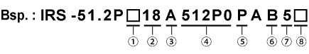 Bsp.: IRS-51.2P□18A512P0PAB5□