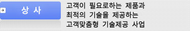 상사사업 : 고객이 필요로하는 제품과 최적의 기술을 제공하는 고객맞춤형 기술제공 사업