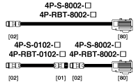 VS-12PB 연장 센서 케이블 4P-S-8002/4P-RBT-8002/4P-S-1002/4P-RBT-0102