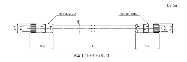 연장 센서 케이블 3S-RBT-0103/4P-RBT-0103