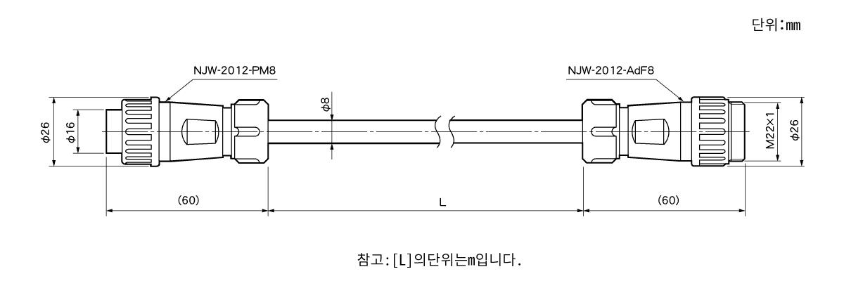 연장 센서 케이블 4P-S-4344/4P-RBT-4344/4P-URT-4344/4P-HRT-4344