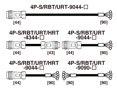 Cable for heavy duty 4P-S-9044,4P-RBT-9044,4P-URT-9044,4P-S-4344,4P-RBT-4344,4P-URT-4344,4P-HRT-4344,4P-S-9090,4P-RBT-9090,4P-URT-9090