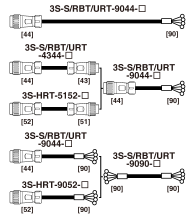 Cable for heavy duty 3S-S-9044,3S-RBT-9044,3S-URT-9044,3S-S-4344,3S-RBT-4344,3S-URT-4344,3S-HRT-5152,3S-HRT-9052,3S-S-9090,3S-RBT-9090,3S-URT-9090