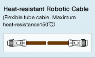 Heat-resistant Robotic Cable(Flexible tube cable. Maximum heat-resistance150℃)