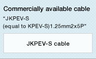 Commercially available cable "JKPEV-S(equal to KPEV-S)1.25mm2x5P"
