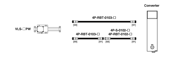 Extension sensor cable 4P-RBT-0103/4P-S-0102/4P-RBT-0102