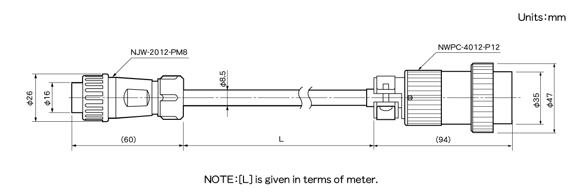 Extension Sensor Cable 5S-RBT-4355