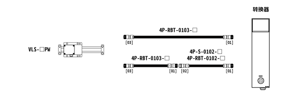 延长传感器电缆 4P-RBT-0103/4P-S-0102/4P-RBT-0102