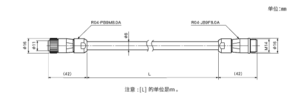 延长传感器电缆 3P-S-0102/3P-RBT-0102/4P-S-0102/4P-RBT-0102/3S-RBT-0102