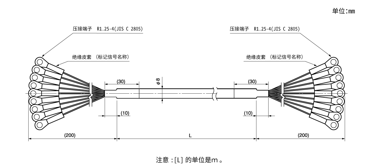 延长传感器电缆 4P-S-9090/4P-RBT-9090/4P-URT-9090/4P-HRT-9090